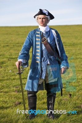 British Army Infantry Officer Stock Photo