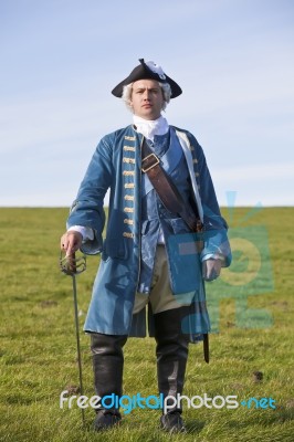 British Army Infantry Officer Stock Photo