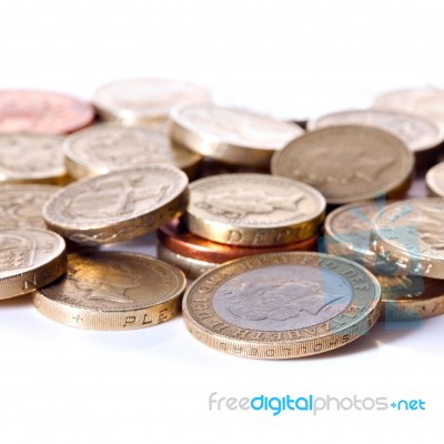 British Coin Currency Stock Photo