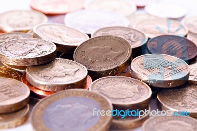 British Coin Currency Stock Photo