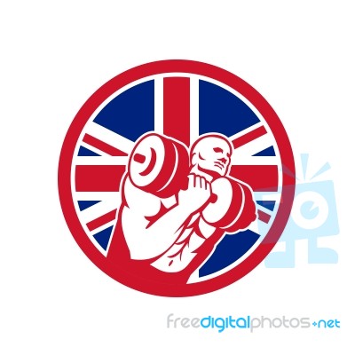 British Gym Circuit Union Jack Flag Icon Stock Image