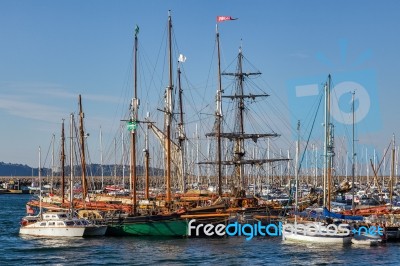 Brixham Harbour Stock Photo