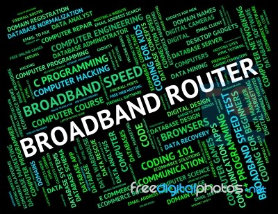Broadband Router Shows World Wide Web And Communication Stock Image