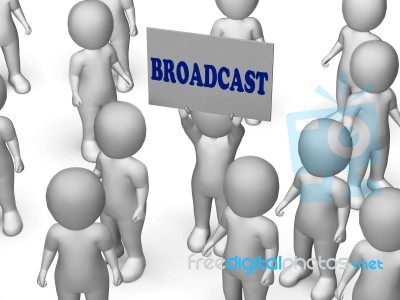 Broadcast Board Character Means Digital Information Reception An… Stock Image