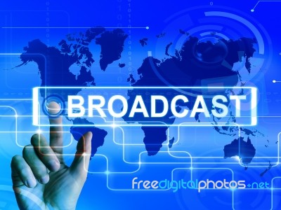 Broadcast Map Displays International Broadcasting And Transmissi… Stock Image