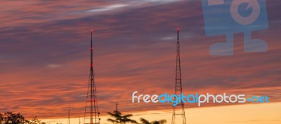 Broadcasting Tower In Queensland Stock Photo