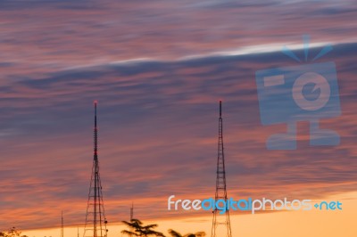 Broadcasting Tower In Queensland Stock Photo