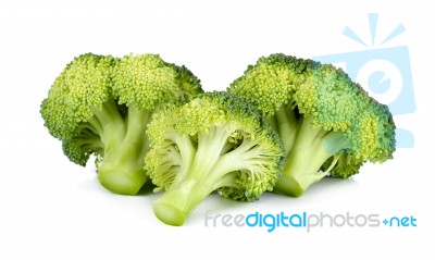 Broccoli Isolated On The White Background Stock Photo