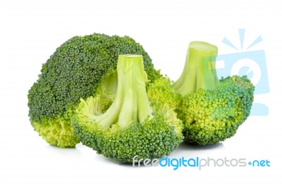 Broccoli Isolated On The White Background Stock Photo