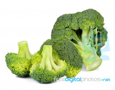 Broccoli Isolated On The White Background Stock Photo