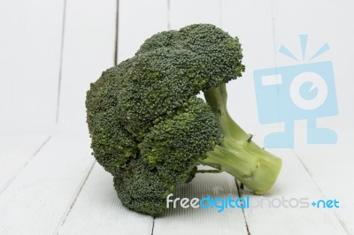 Broccoli Vegetable Isolated On White Stock Photo