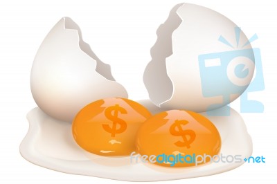 Broken Egg Stock Image