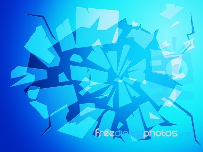 Broken Glass Means Text Space And Backdrop Stock Image