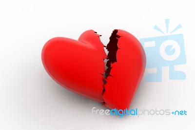 Broken Heart Sign, Loss Of Love Concept Stock Image