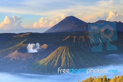 Bromo Vocano Mountain Stock Photo