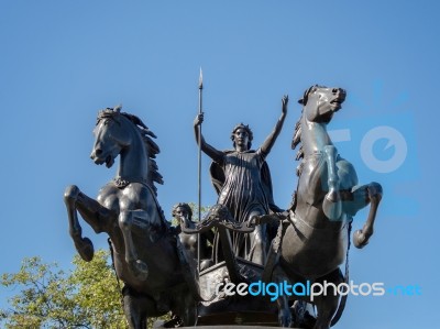 Bronze Sculpture By Thomas Thornycroft Commemorating Boudicca Stock Photo