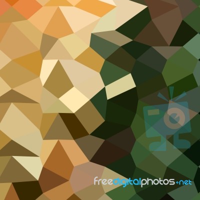 Bronze Yellow Abstract Low Polygon Background Stock Image