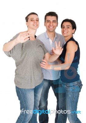 Brother And Sisters Having Fun Stock Photo