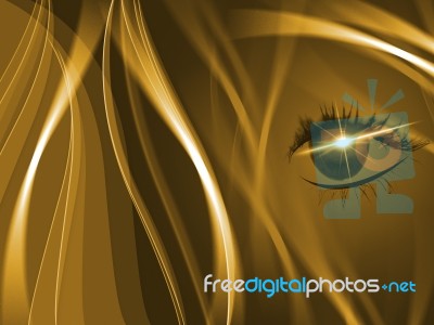 Brown Background Shows Human Eye And Backdrop Stock Image