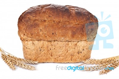 Brown Bread Loaf Stock Photo