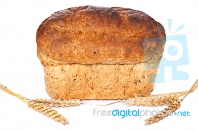 Brown Bread Loaf Stock Photo