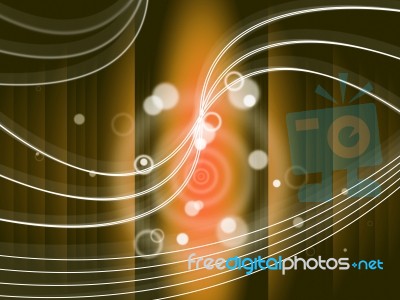 Brown Circles Background Shows Bubbles And Swirls
 Stock Image