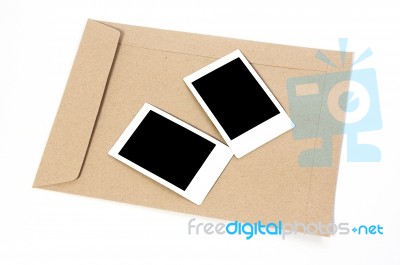 Brown Envelope Document And Frame Stock Photo