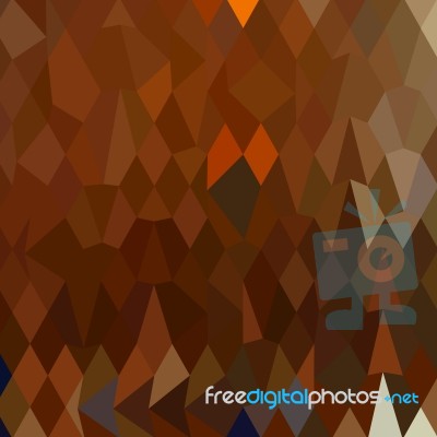 Brown Forest Abstract Low Polygon Background Stock Image