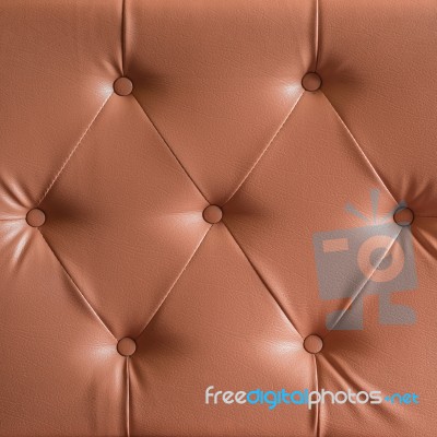 Brown Genuine Leather Sofa Pattern Stock Photo