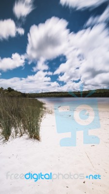 Brown Lake On Stradbroke Island, Queensland Stock Photo