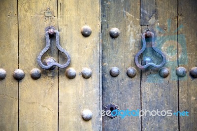 Brown  Morocco In Africa The Old  Home And Rusty Safe Padlock Stock Photo