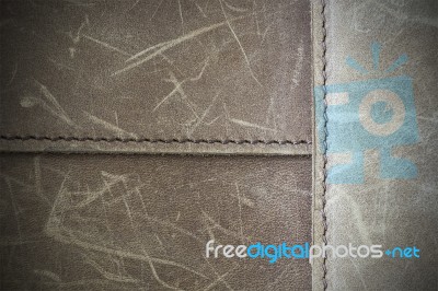 Brown Nubuck Leather Texture Stock Photo