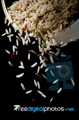 Brown Rice Stock Photo