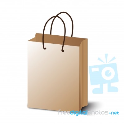 Brown Shopping Bag Stock Image