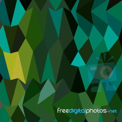 Brunswick Green Abstract Low Polygon Background Stock Image