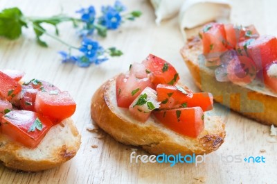 Bruschetta Stock Photo