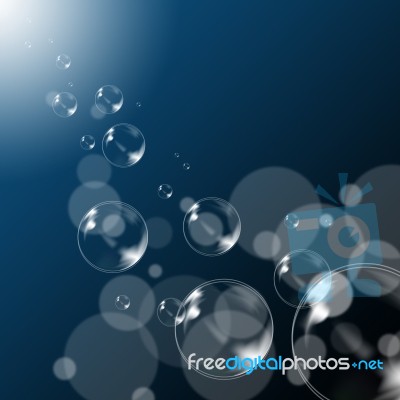 Bubbles Background Shows Translucent Soapy And Spheres
 Stock Image