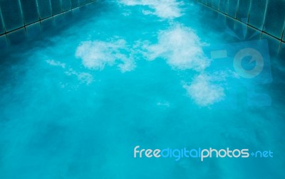 Bubbles Of Water In The Pool Stock Photo