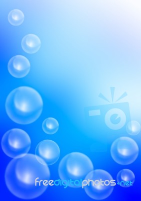 Bubbles On Blue Background Stock Image