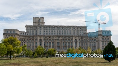 Bucharest/romania - September 21 : Exterior View Of The Palace O… Stock Photo