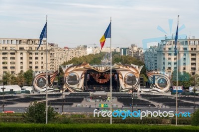 Bucharest/romania - September 21 : View From The Palace Of The P… Stock Photo