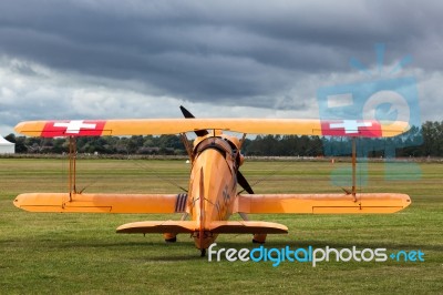 Bucker 131 Jungmann Vintage Biplane U95 At Goodwood Stock Photo