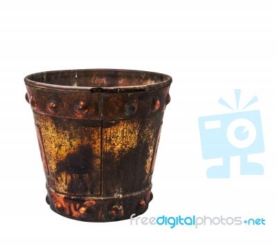 Buckets On A White Background Stock Photo