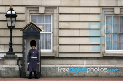 Buckingham Palace Guard Stock Photo