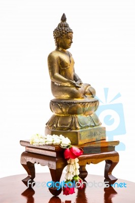 Buddha And Jasmine Stock Photo