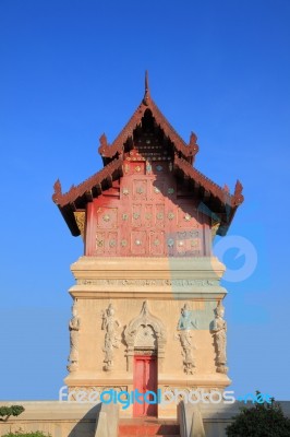 Buddha Carve Church Stock Photo