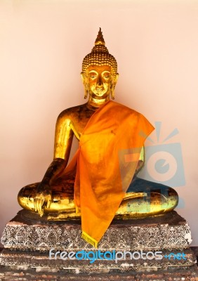 Buddha In Wat Pho Thailand Stock Photo