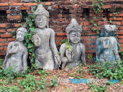 Buddha Is Broken In Thailand Stock Photo