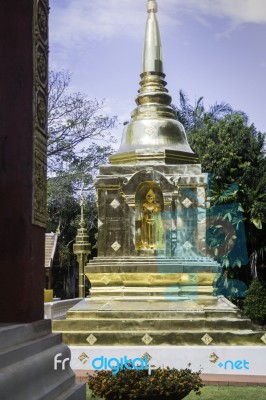 Buddha S Tatue In Phra Singh Temple, Chiang Mai Thailand Stock Photo