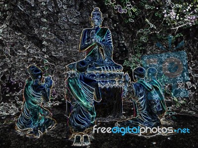 Buddha State Art Abstract Stock Image